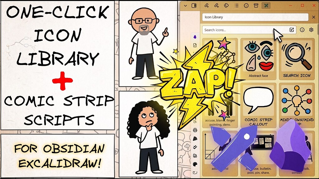 One-Click Icon Library & Comic Strip Scripts for Obsidian! - Zsolt's ...